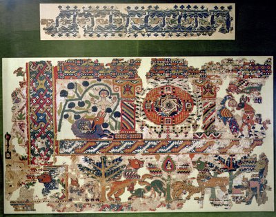 Fragment of Textile Depicting Jonah and the Whale by Coptic